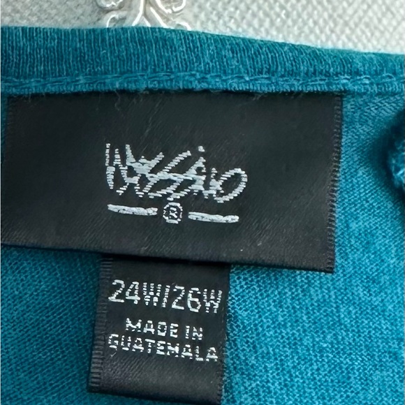 Mossimo Plus Size 24w/26w Blue Top Scoop Neck Keyhole Back - Picture 9 of 11